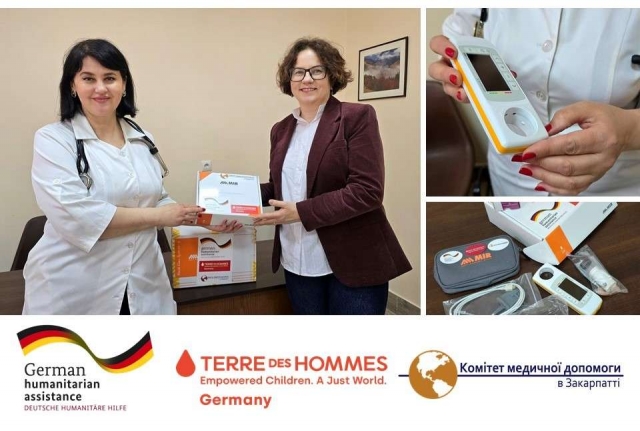 Equipment for diagnosing respiratory diseases in children was donated to a hospital in Uzhhorod