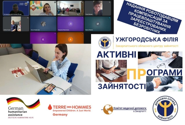 An online workshop on employment for IDPs was held in cooperation with the Employment Center