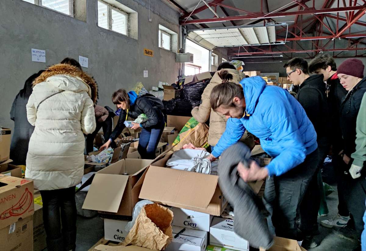 The first humanitarian cargo were sent to different parts of Ukraine